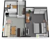 Pronájem bytu 1+1, 37,47 m2, Liberec VI-Rochlice, cena 11900 CZK / objekt / měsíc, nabízí 